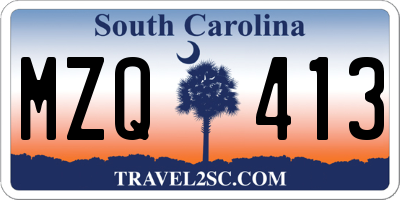 SC license plate MZQ413