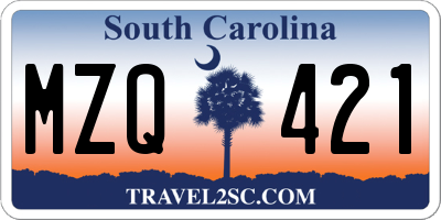 SC license plate MZQ421