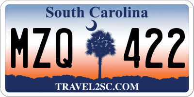 SC license plate MZQ422