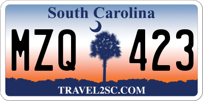 SC license plate MZQ423