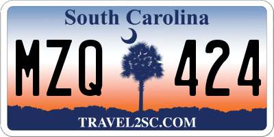 SC license plate MZQ424