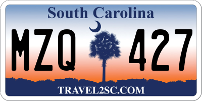 SC license plate MZQ427