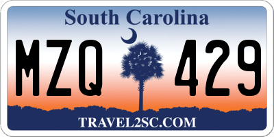 SC license plate MZQ429