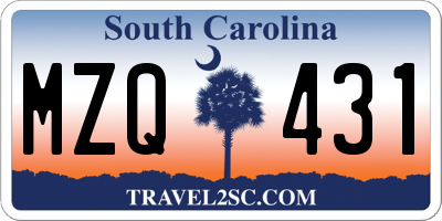 SC license plate MZQ431