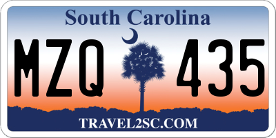 SC license plate MZQ435