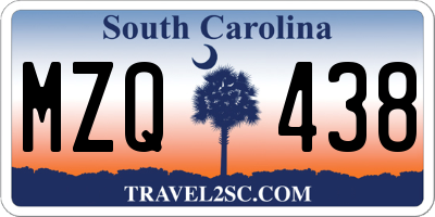 SC license plate MZQ438