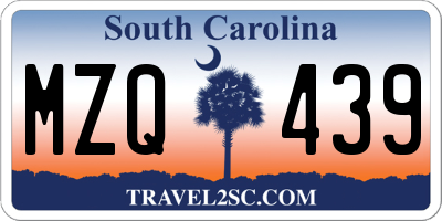 SC license plate MZQ439