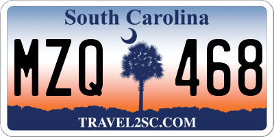 SC license plate MZQ468