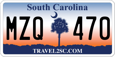 SC license plate MZQ470