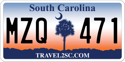 SC license plate MZQ471