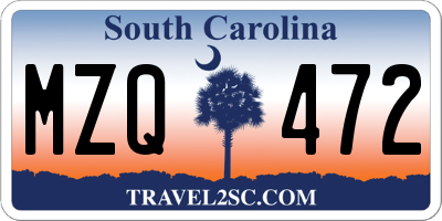 SC license plate MZQ472