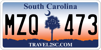 SC license plate MZQ473