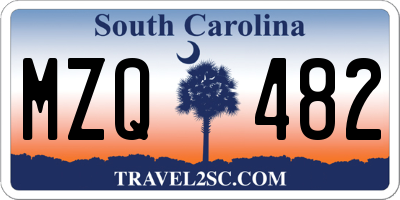 SC license plate MZQ482