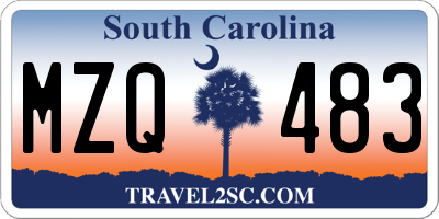 SC license plate MZQ483