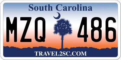 SC license plate MZQ486