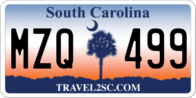 SC license plate MZQ499