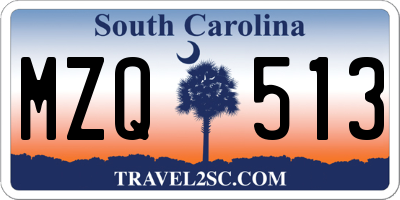 SC license plate MZQ513