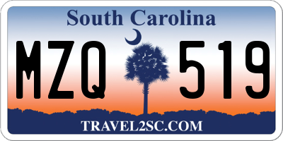 SC license plate MZQ519