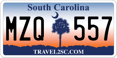 SC license plate MZQ557