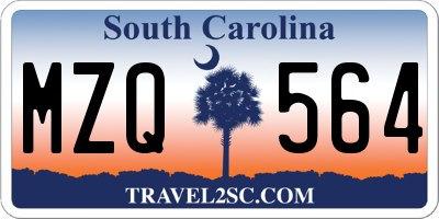 SC license plate MZQ564