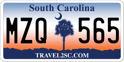 SC license plate MZQ565