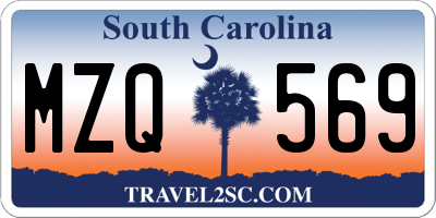 SC license plate MZQ569
