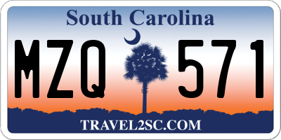 SC license plate MZQ571