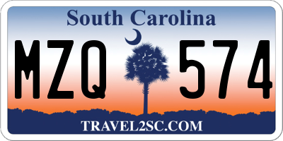 SC license plate MZQ574