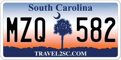 SC license plate MZQ582