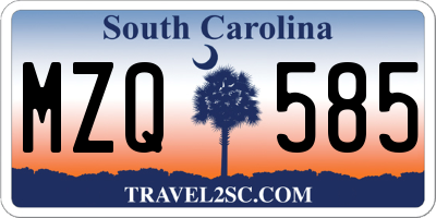 SC license plate MZQ585