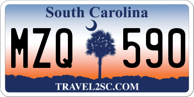 SC license plate MZQ590