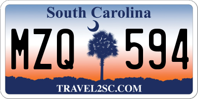 SC license plate MZQ594