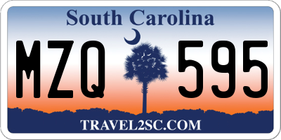 SC license plate MZQ595