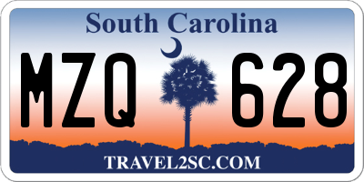 SC license plate MZQ628