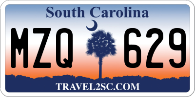 SC license plate MZQ629