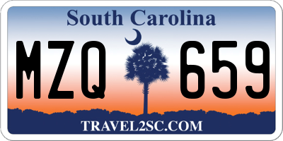 SC license plate MZQ659