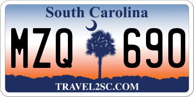 SC license plate MZQ690