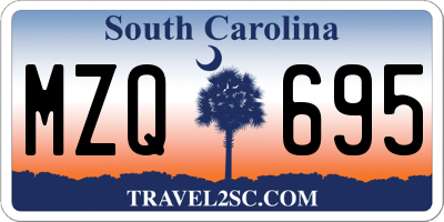 SC license plate MZQ695