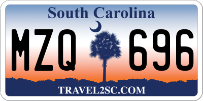 SC license plate MZQ696
