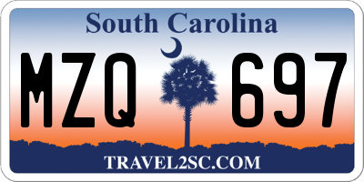 SC license plate MZQ697