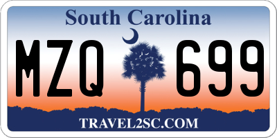 SC license plate MZQ699
