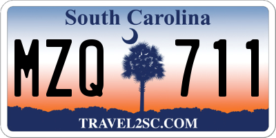 SC license plate MZQ711