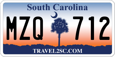 SC license plate MZQ712