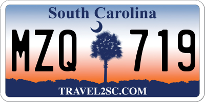 SC license plate MZQ719