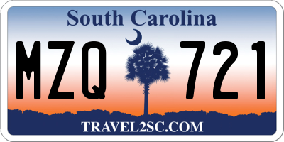 SC license plate MZQ721