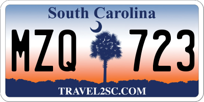 SC license plate MZQ723