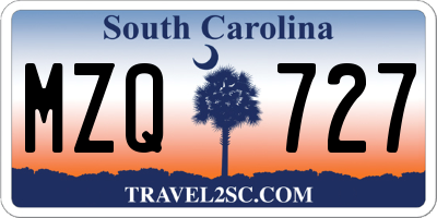 SC license plate MZQ727