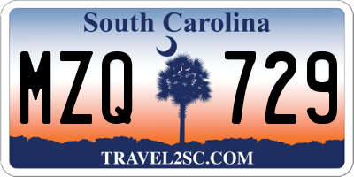 SC license plate MZQ729