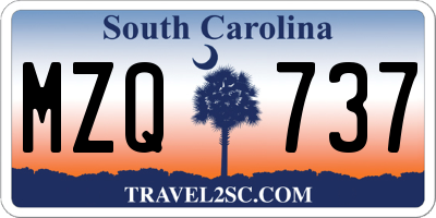 SC license plate MZQ737