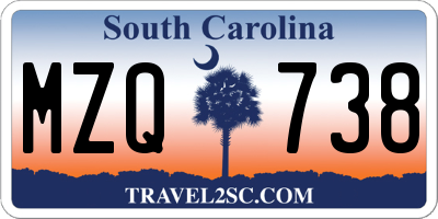 SC license plate MZQ738